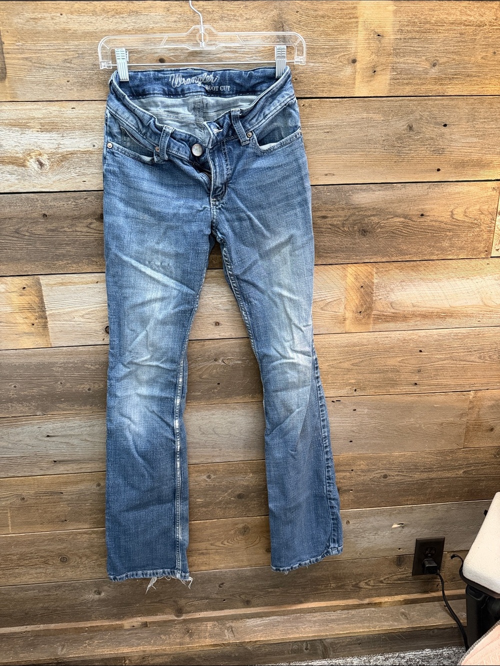 Girls Wrangler Faded Blue bootcut Jeans